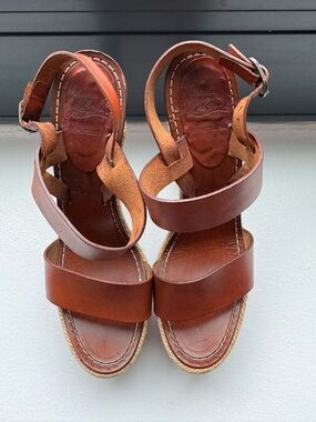 Christian Louboutin Brown Leather Espadrille